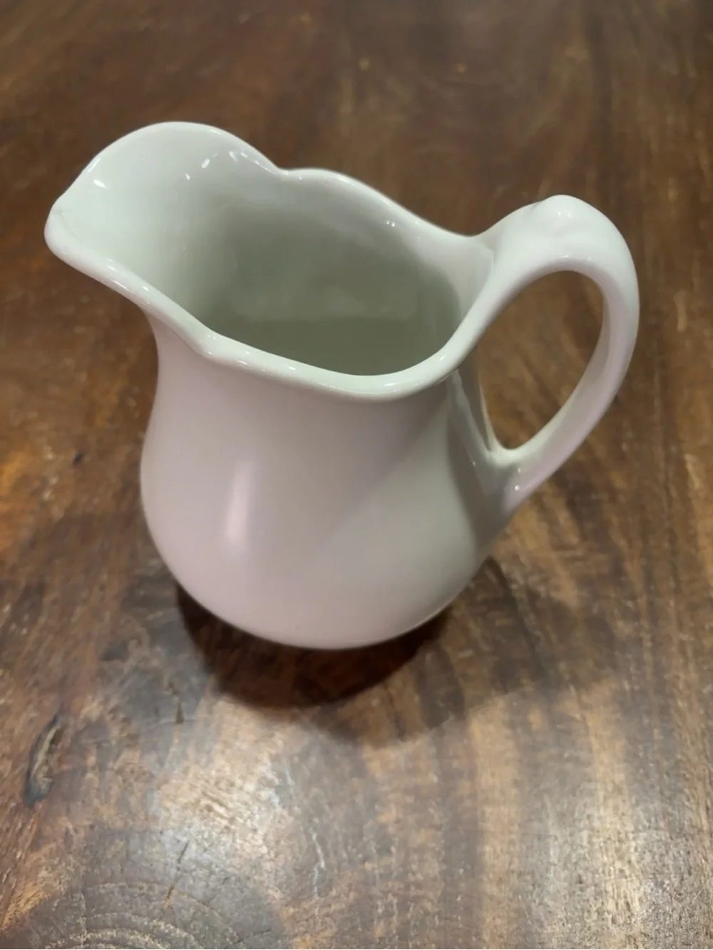 White Ceramic Creamer Pitcher - Classic Tabletop Accessory